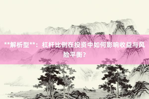 **解析型**：杠杆比例在投资中如何影响收益与风险平衡？