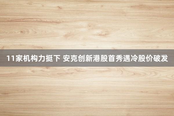 11家机构力挺下 安克创新港股首秀遇冷股价破发